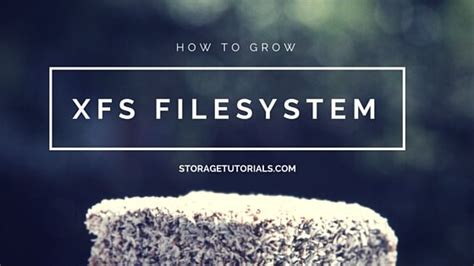 grow xfs filesystem.